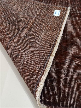 Put brown color hand weaving vintage carpet-119x191