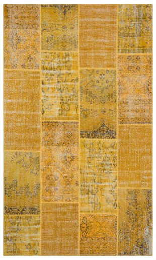 Yellow Patchwork Hand Weaving Carpet 170x240