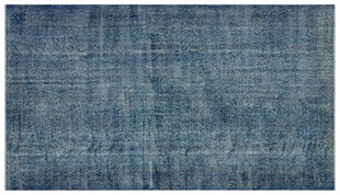 Blue color vintage hand weaving carpet 176x306 cm