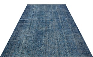 Blue color vintage hand weaving carpet 176x306 cm