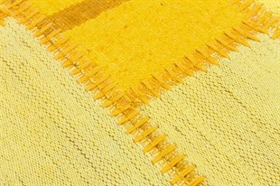 Unique hand weaving yellow color hemp kilim mop-50x80