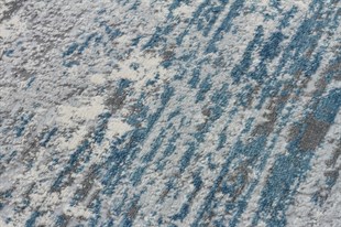GREY BLUE  lint free modern machine carpet