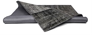 Anthracit gray color patchwork hand weaving carpet -20x180