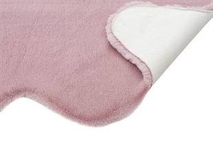 Powder Pink Color Slip Post Rabbit Feather Soft Carpet