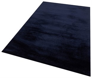 NAVY COLOUR Easy-to-Use  Dustproof Soft Textured Modern Fluffy Shaggy Carpet
