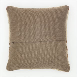Beige Brown Linning Hand woven Pillow Cover