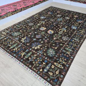 Alternative view of Özel El Dokuma Afgan Sultani Model Halı Kahve Rengi 200x296 cm