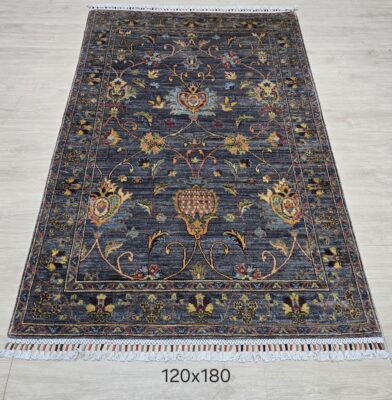 El Dokuma Afgan Halı Doğal Yün 120x180 cm